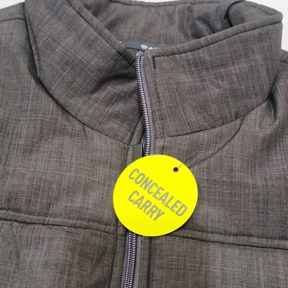 Ariat Crius Phantom Gray Insulated Lined Puffer Vest Mens Sz 3XL Concealed Carry - Picture 8 of 15